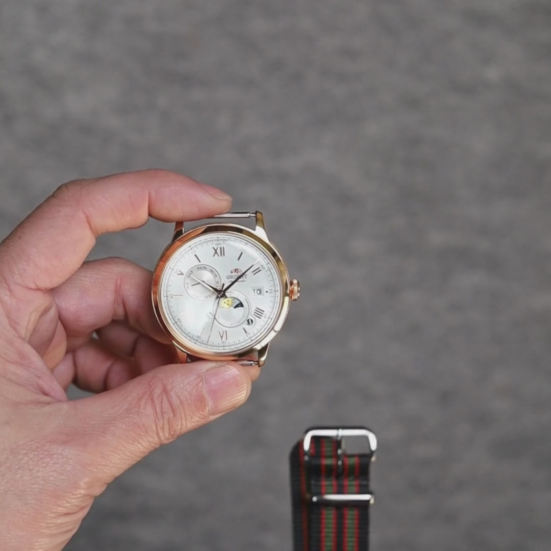 Install time+ Ballistic Nylon Military Watch Strap Vintage Bond - Polished