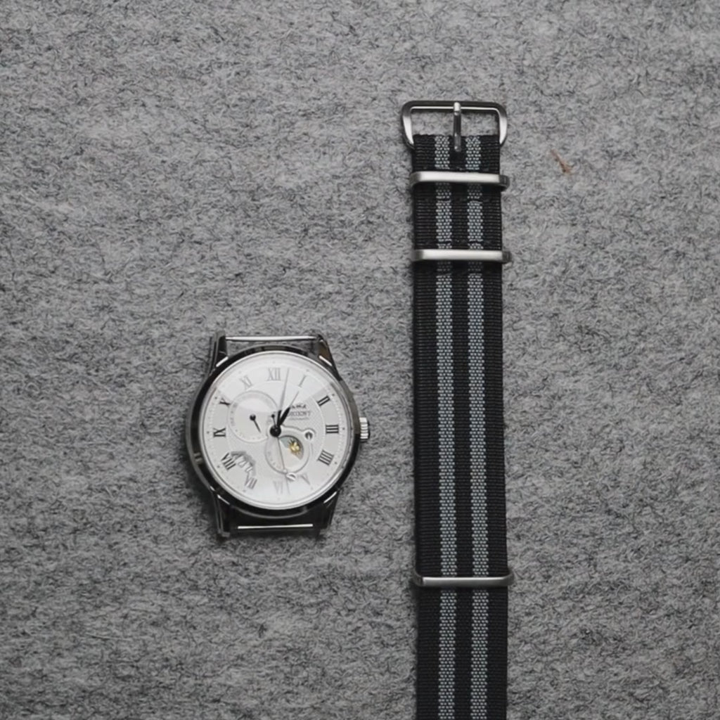time+ リブナイロン ミリタリーストラップ 時計ベルト ジェームスボンド