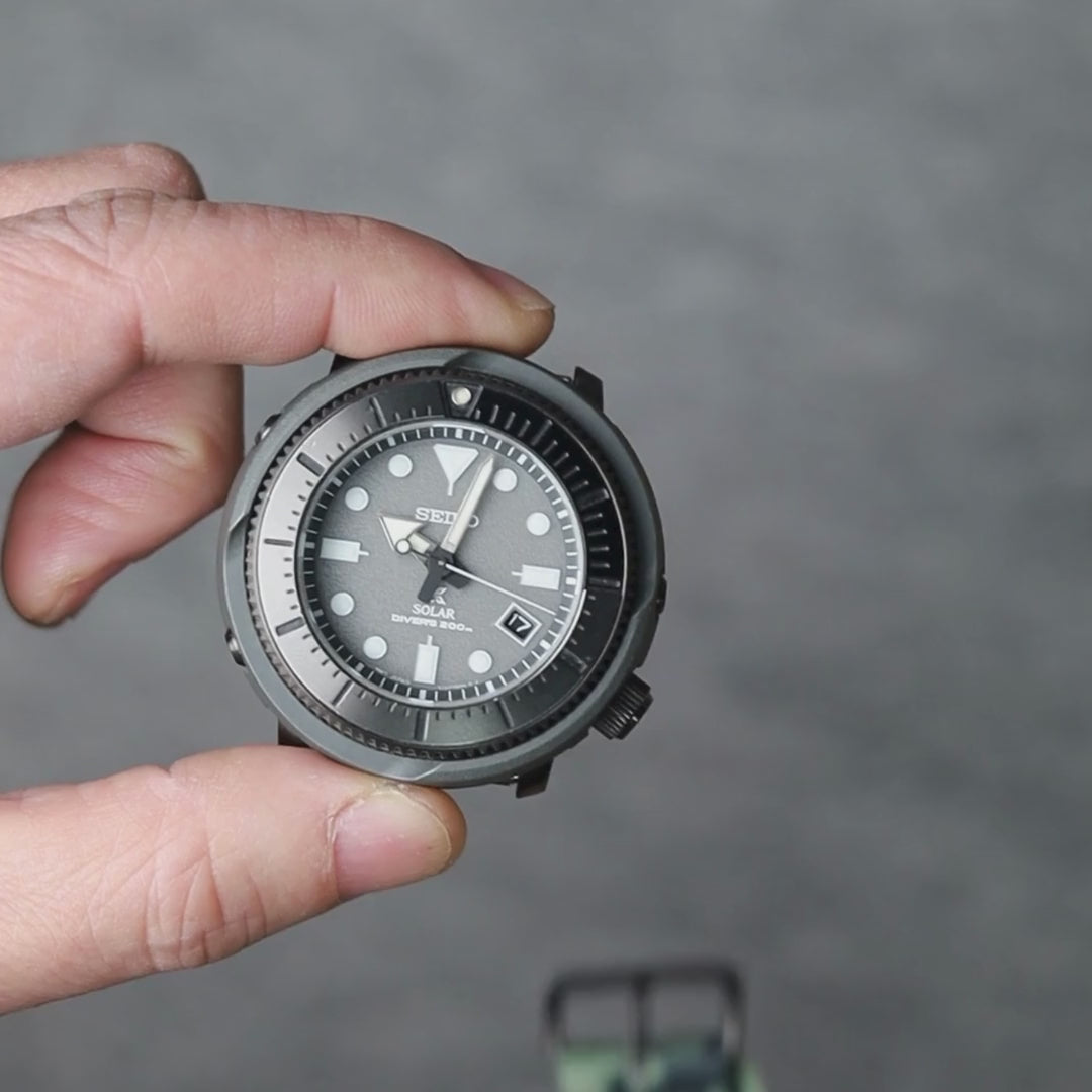 Install time+ Digital Camo Nylon Military Watch Strap - Matte Black