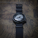 time+ Ribbed Nylon Military Watch Strap Black - Matte Black