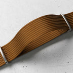 time+ Ribbed Nylon Military Watch Strap Brown