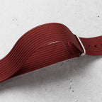 time+ Ribbed Nylon Military Watch Strap Burgundy