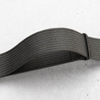 time+ Ribbed Nylon Military Watch Strap Dark Grey - Matte Black