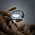 time+ Ribbed Nylon Military Watch Strap Khaki - Matte Black