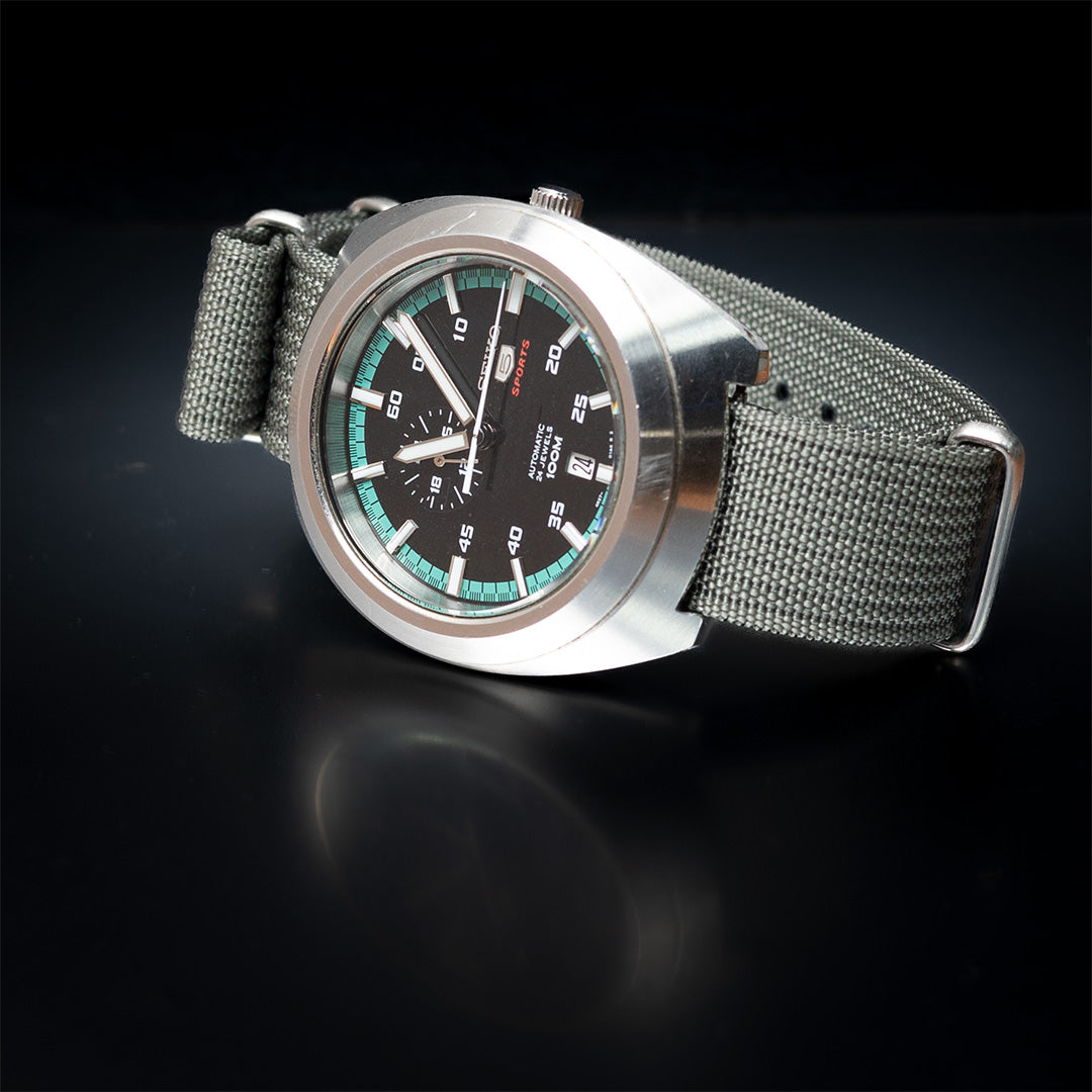 time+ リブナイロン ミリタリーストラップ 腕時計ベルト ライトグレー