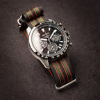 time+ Ribbed Nylon Military Watch Strap Vintage Bond