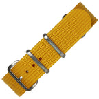 time+ Ribbed Nylon Military Watch Strap Mustard Yellow