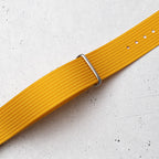 time+ Ribbed Nylon Military Watch Strap Mustard Yellow