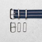 time+ Ribbed Nylon Military Watch Strap Navy Bond