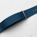 time+ Ribbed Nylon Military Watch Strap Navy