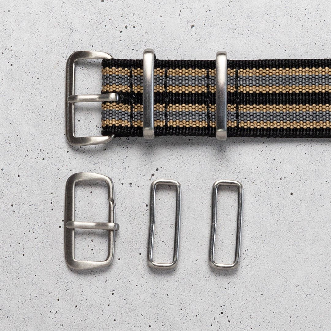 Ribbed Nylon Watch Strap NTT Bond, Buckle