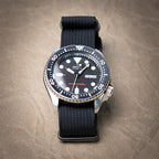 time+ Ribbed Nylon Military Watch Strap Black - Matte Black