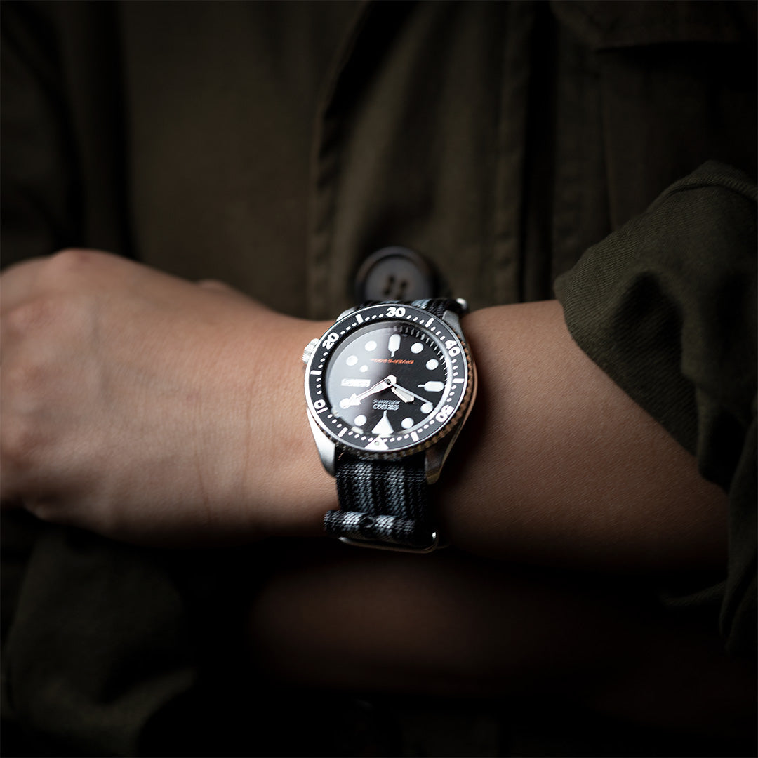 time+ Ribbed Nylon Military Watch Strap James Bond