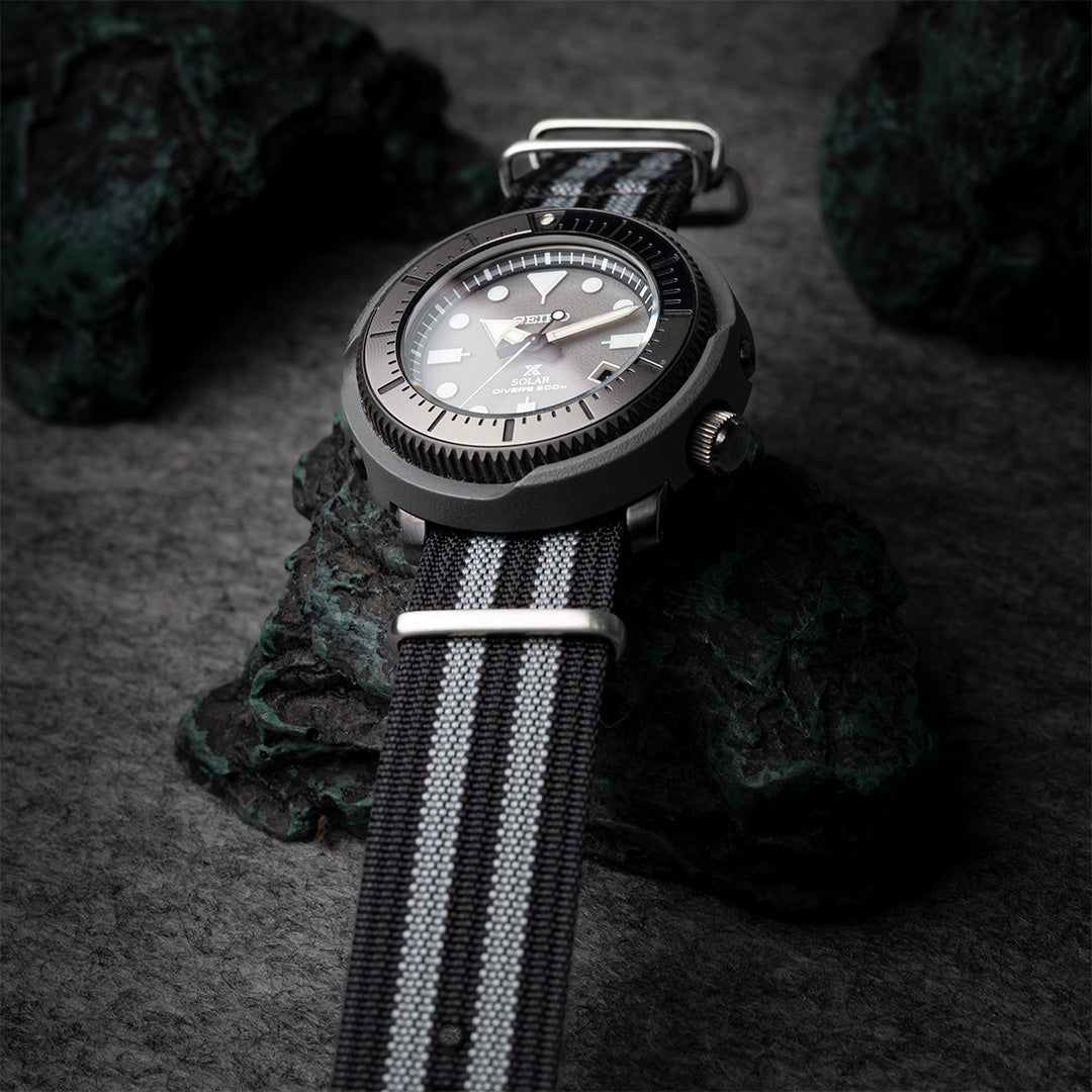 time+ Ribbed Nylon Military Watch Strap James Bond