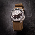 time+ Ribbed Nylon Military Watch Strap Khaki - Matte Black