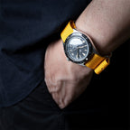 time+ Ribbed Nylon Military Watch Strap Mustard Yellow