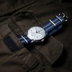 time+ Ribbed Nylon Military Watch Strap Navy Bond