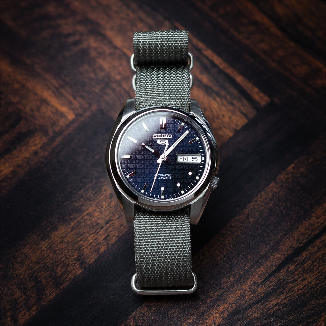 time+ リブナイロン ミリタリーストラップ 腕時計ベルト ライトグレー