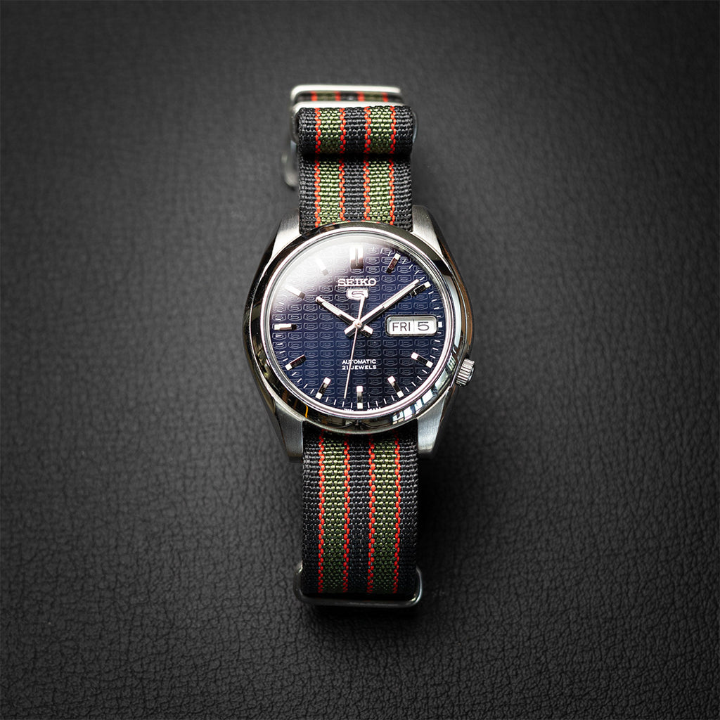 time+ Ribbed Nylon Military Watch Strap Vintage Bond
