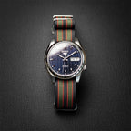 time+ Ribbed Nylon Military Watch Strap Vintage Bond