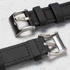 Sailcloth Quick Release Watch Strap Black & Black, Buckle