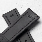 time+ Sailcloth Quick Release Watch Strap Black