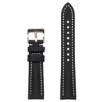 time+ Sailcloth Quick Release Watch Strap Black & White