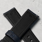 time+ Sailcloth Quick Release Watch Strap / Navy & Navy, Quick Release Spring Bars