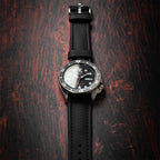 time+ Sailcloth Quick Release Watch Strap Black & Black on SEIKO SKX007