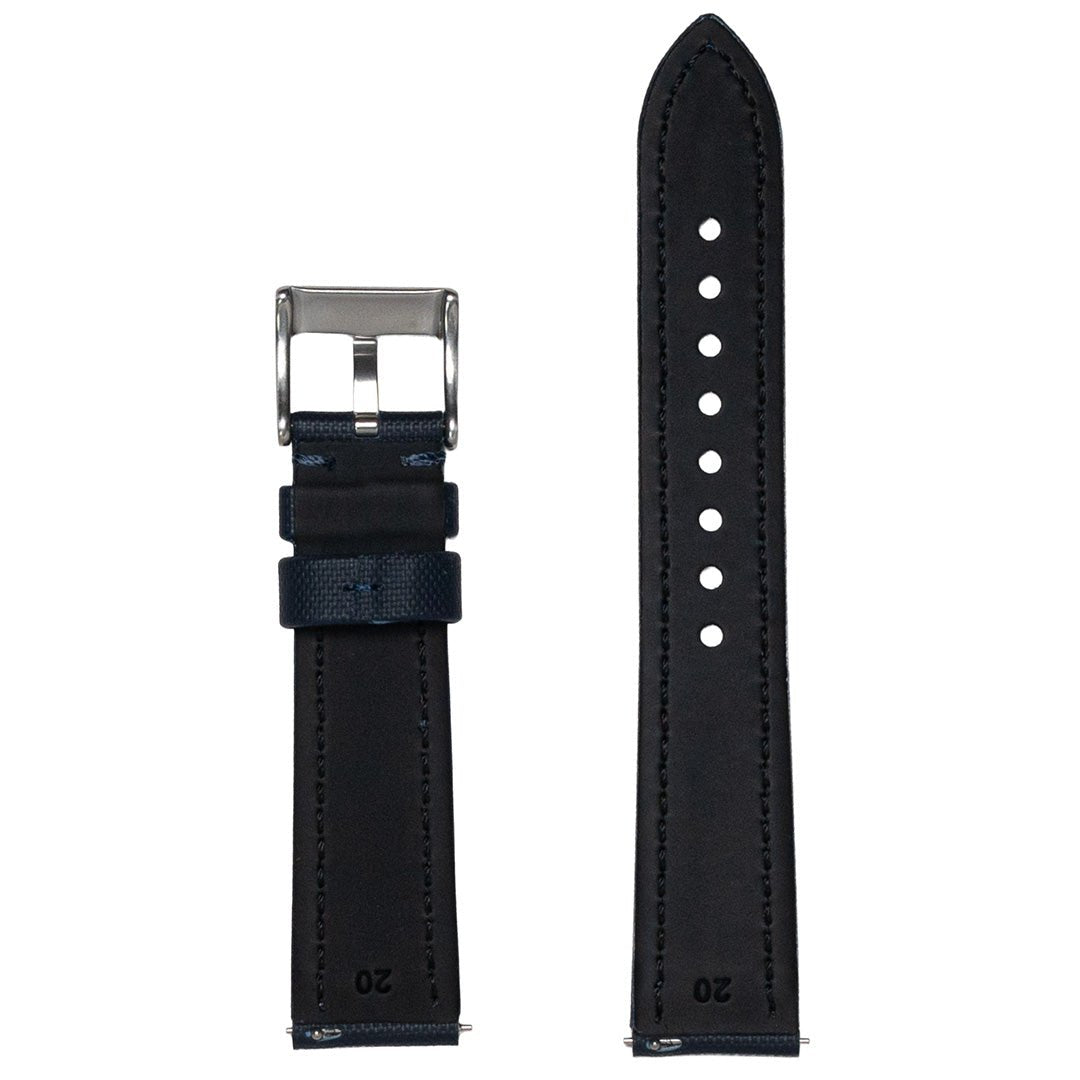 time+ Sailcloth Quick Release Watch Strap / Navy & Navy