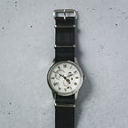 time+ Silky Seat Belt Nylon Military Watch Strap Black - brushed