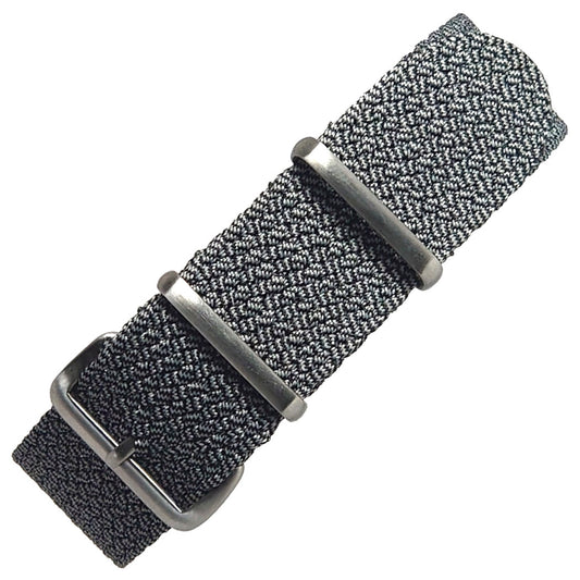 time+ Perlon Military Watch Strap Grey